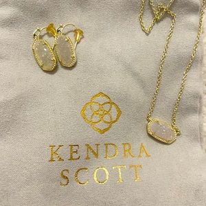 Kendra Scott Drusy necklace and earrings